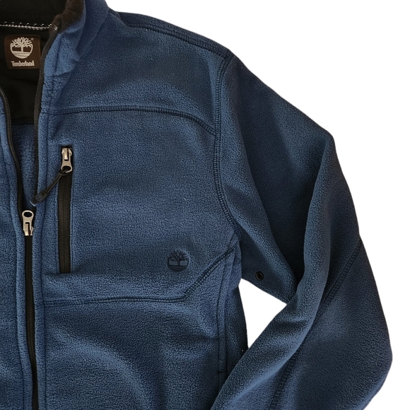 TIMBERLAND fleece jacket sweater blue for men small full zip - Picture 3 of 12